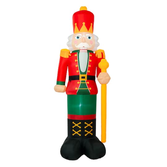 Glitzhome® 15FT Giant Lighted Inflatable Nutcracker Decor